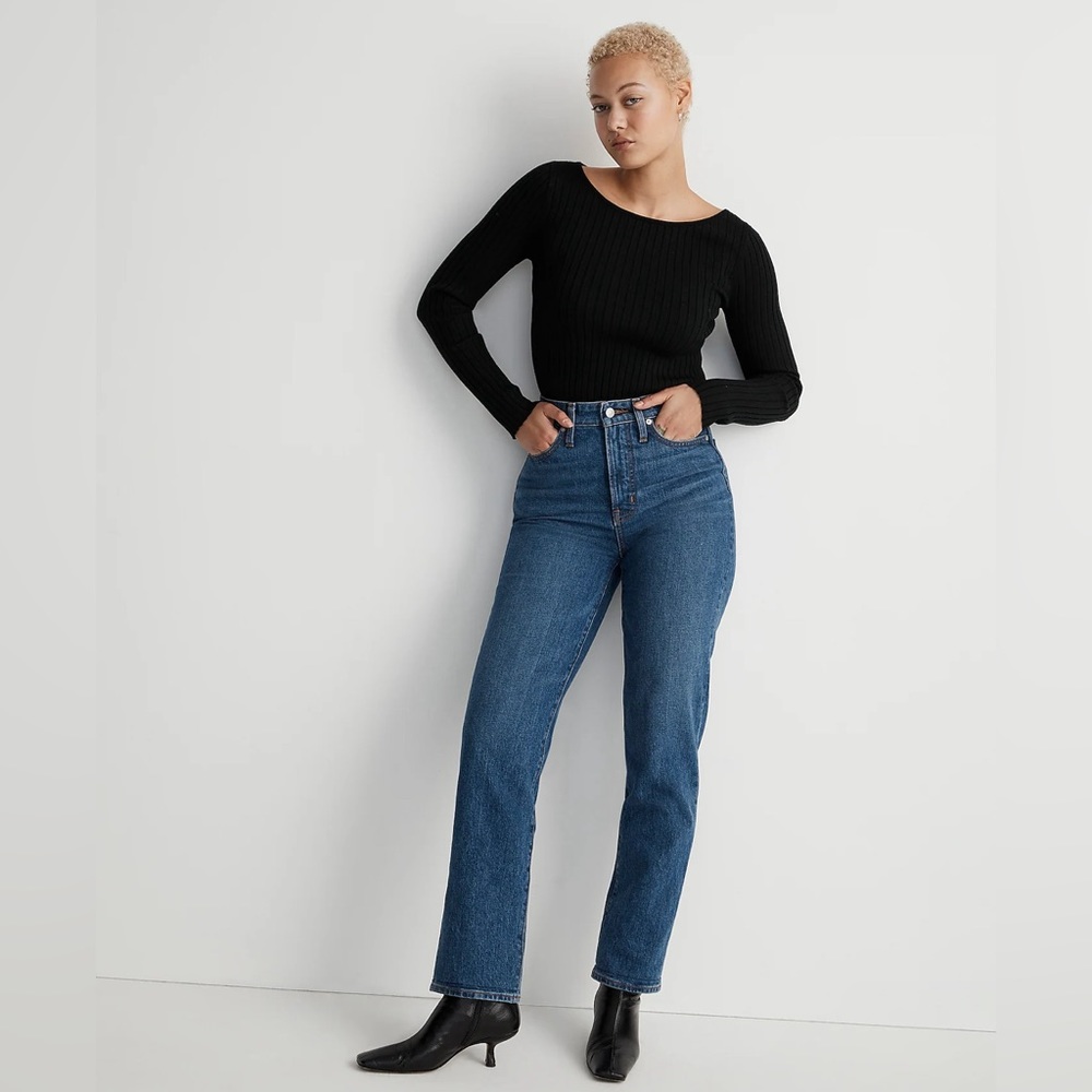 Madewell The Curvy Perfect Vintage Straight Denim Jean in Mayfield Wash NWT